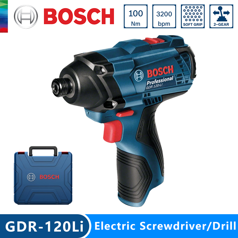 Power Tools Drill - ボッシュ純正 GDR 120-LI 充電式コードレスインパクトレンチ 100Nm ドライバー