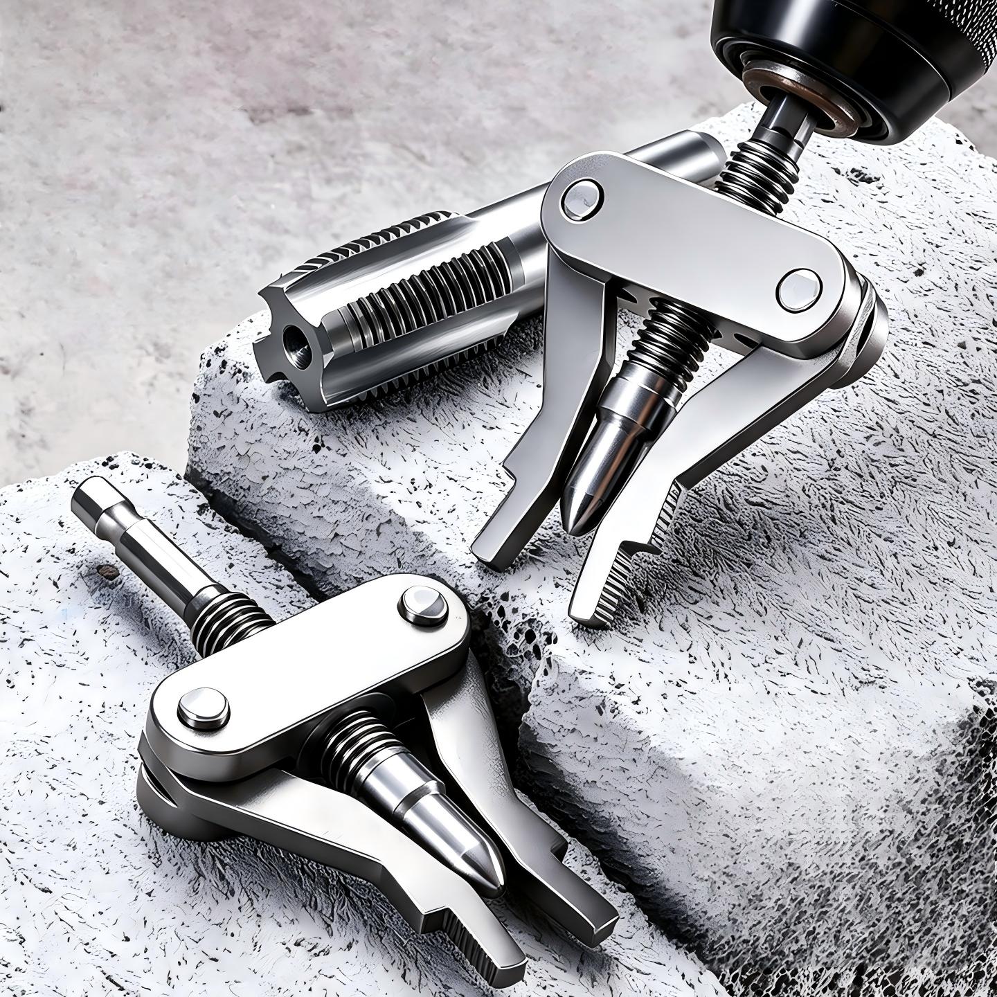 Power Tools Plumbing - ユニバーサル破損パイプエクストラクター、蛇口バルブ固着取り外しツール、六角シャンクドリル式配管修理ツール、ヘビーデューティーキット