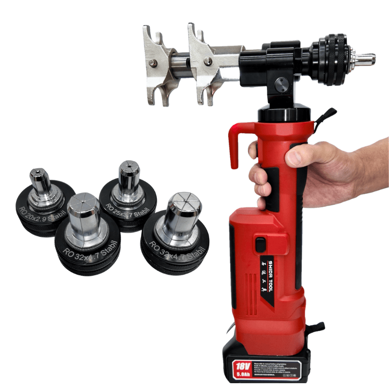 Power Tools Ai - 1632新型機械式バッテリー駆動電動油圧アキシャルプレス＆パイプ拡張ツール（PEX、銅、アルミ多層パイプ拡張用）