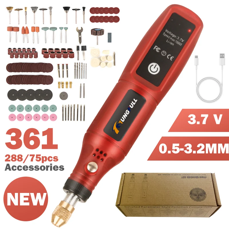 Power Tools Sheets - USB充電式コードレス彫刻ペンワイヤレス電動ドリル回転ツールジュエリーガラス用 - ポータブルハンドヘルド彫刻機