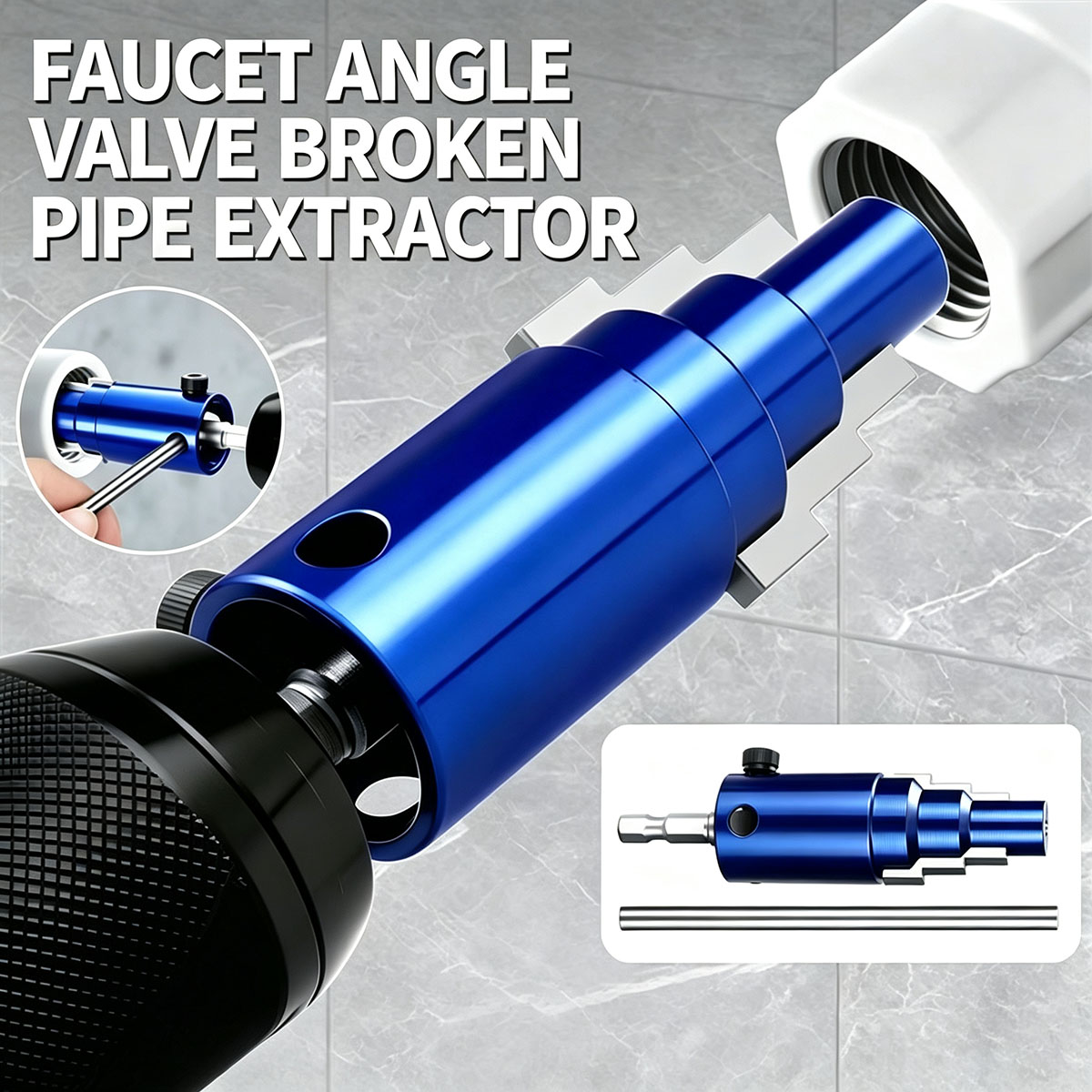 Power Tools Plumbing - ユニバーサル電動ドリルパイプブレーカーワイヤーエクストラクター手動蛇口アングルバルブリムーバーツール4/6mm 1インチ接続金具