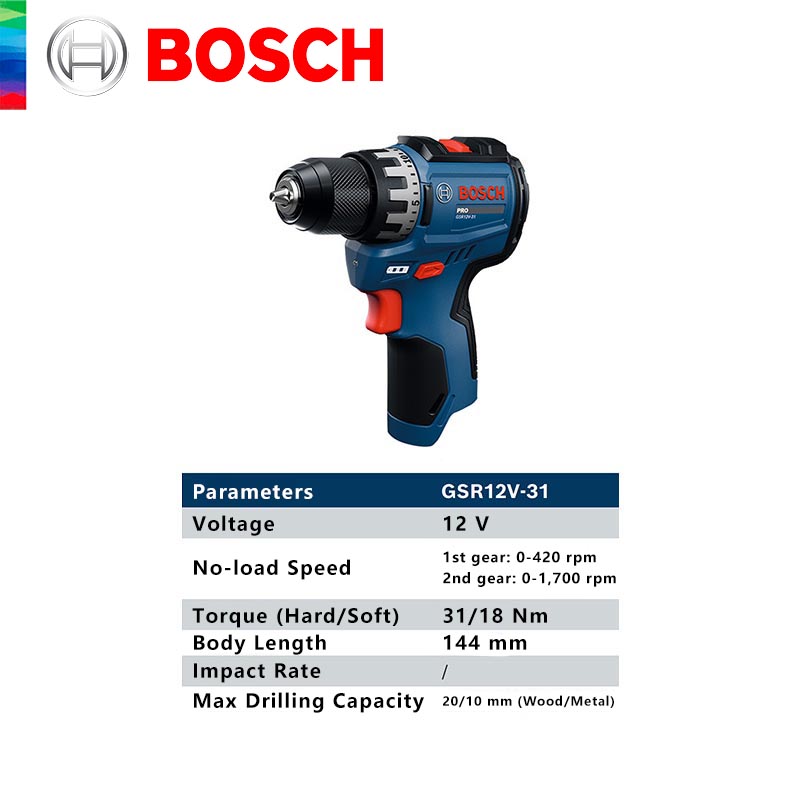 ボッシュ GSR 12V-31 プロフェッショナルコードレス - Power Tools Drill のレビューと価格