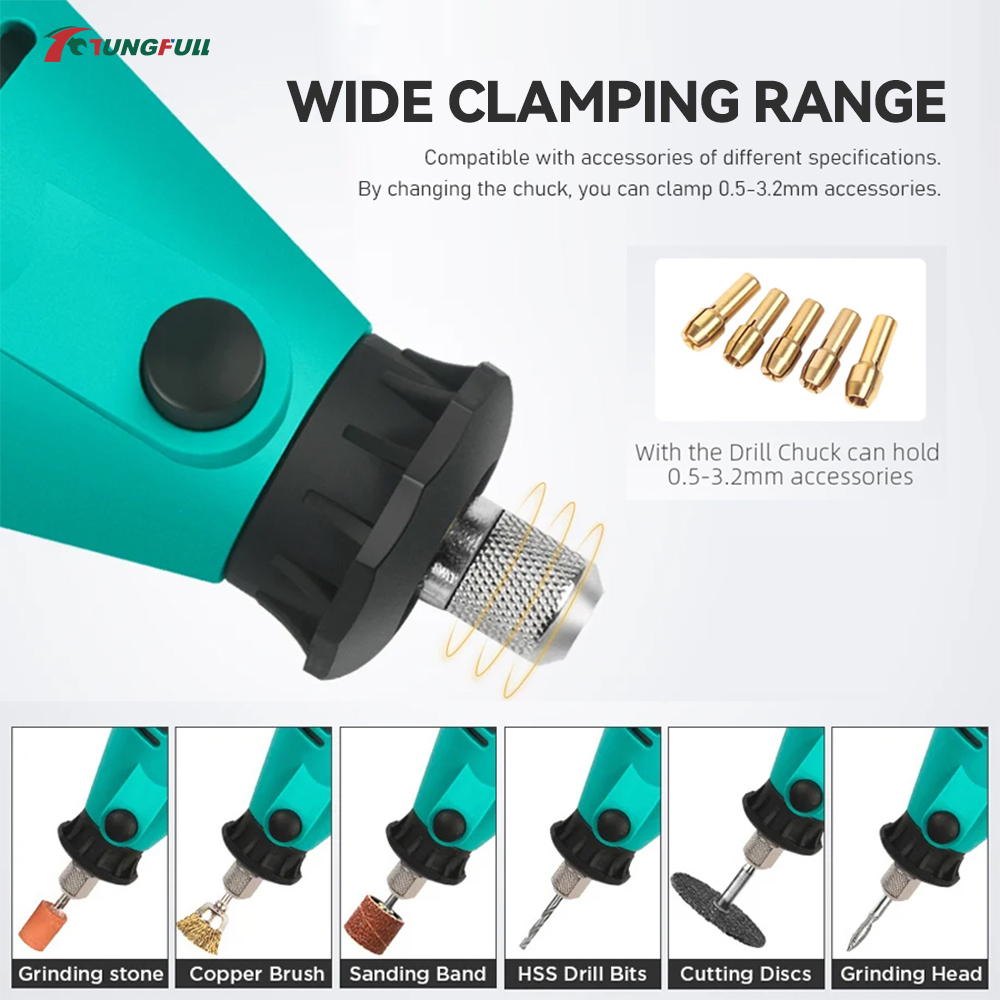TUNGFULL ミニ電動グラインダーセット、可変速度ロータ - Power Tools Sheets のレビューと価格