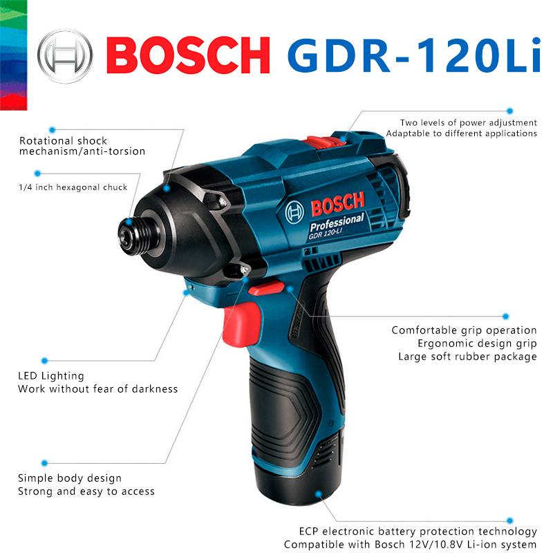 ボッシュ純正 GDR 120-LI 充電式コードレスインパク - Power Tools Drill のレビューと価格
